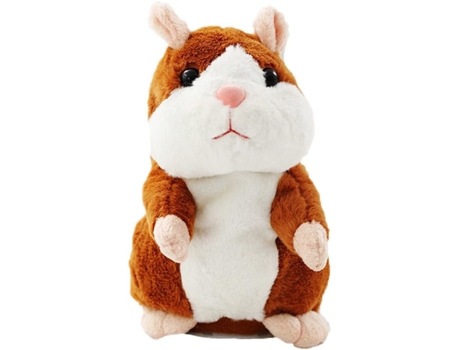 Peluche Hámster Eléctrico, Marrón Claro, 16 cm Bolsa OPPO