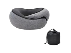 Almohada Portátil De Cuello Para Siesta En La Oficina - Comodidad Y Soporte Gris