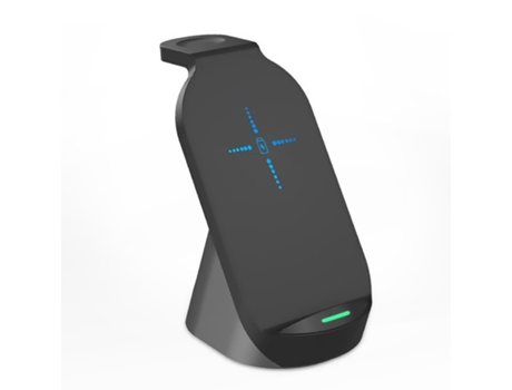 Soporte de cargador inalámbrico de 15 W, base de carga de escritorio 3 en 1, para iPhone, Apple Watch, AirPods, negro CHRONUS