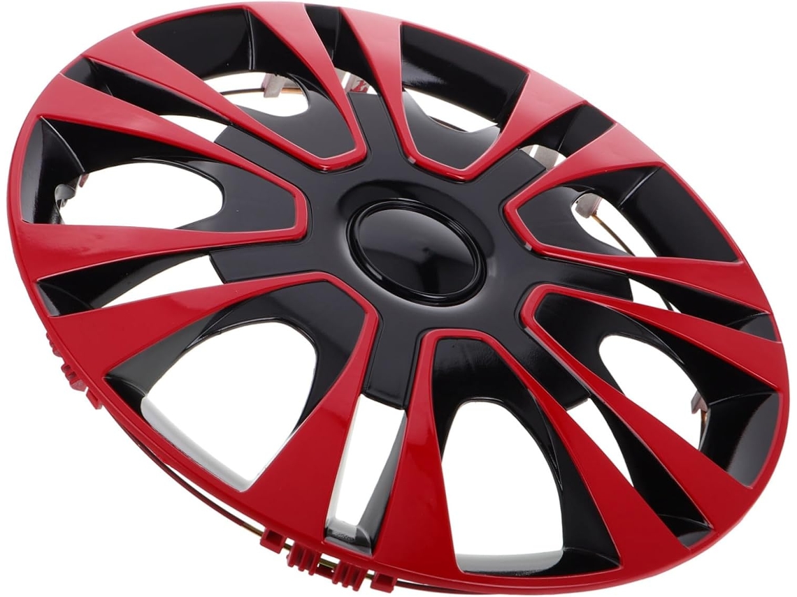 Embellecedor De Rueda Rojo, Tapacubos, Accesorio Para Coche, Práctico Y Elegante, Compatible.