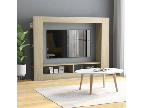 Mueble para la televisión VIDAXL Marrón Madera contrachapada (152x22x113 cm)