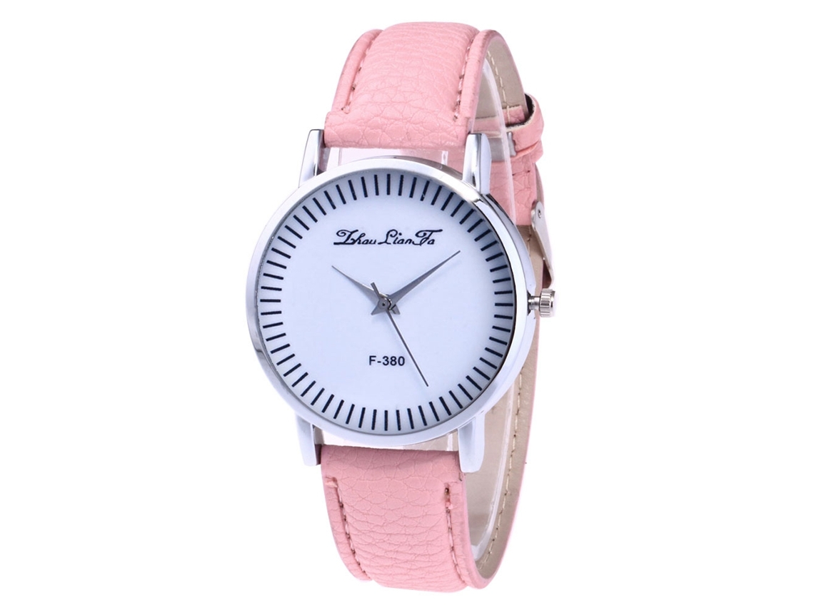 Reloj De Pulsera Para Mujer De Moda Zhoulianfa F380-a Rosa Con Movimiento De Cuarzo