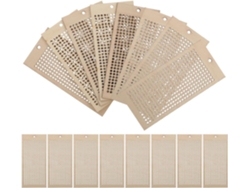 24 Marcapáginas Bordados Para Principiantes, Colgantes De Madera En Blanco.
