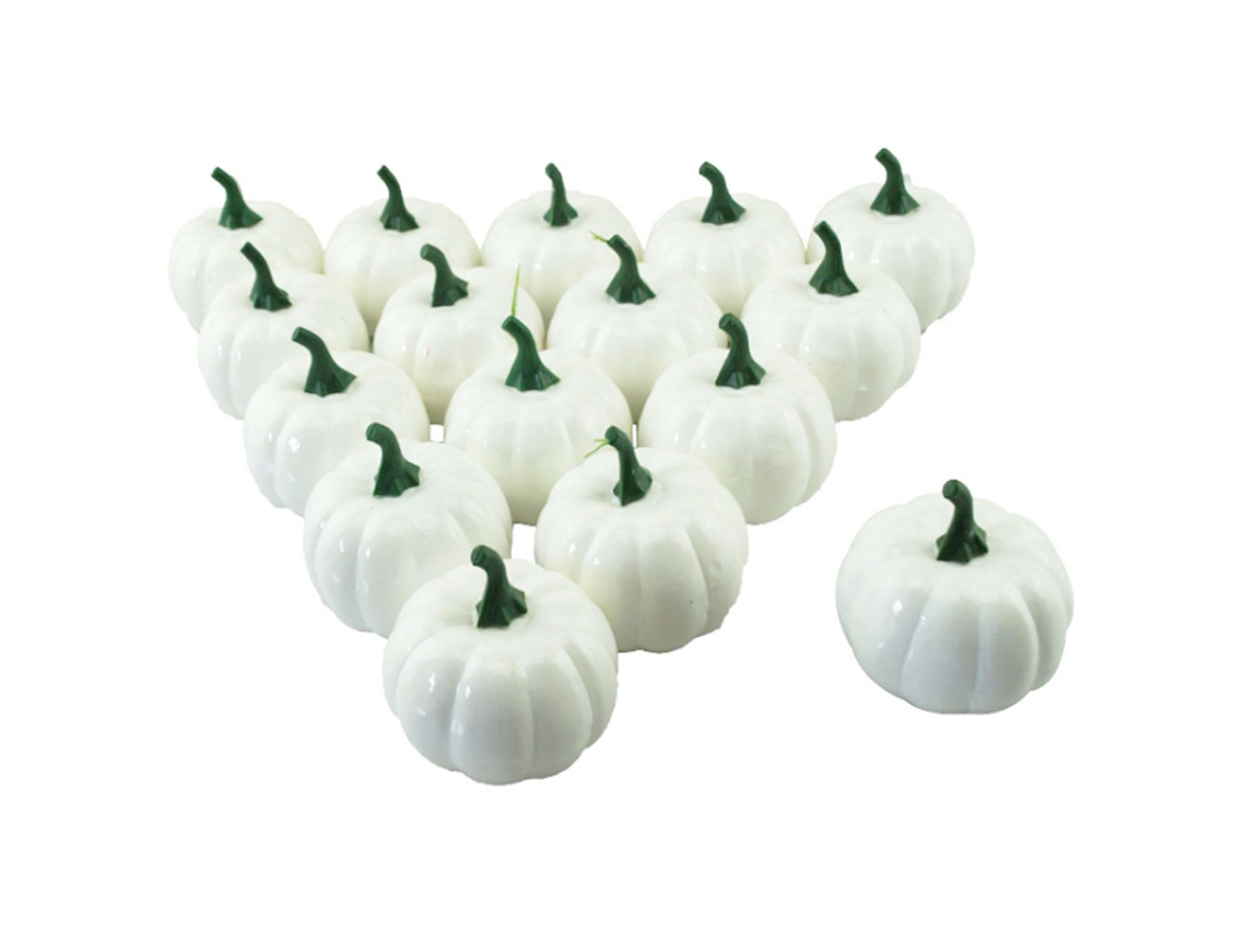 16 Piezas De Calabazas Artificiales Pequeñas, Modelo Para Casa De Muñecas, Decoración De Otoño Y Halloween.