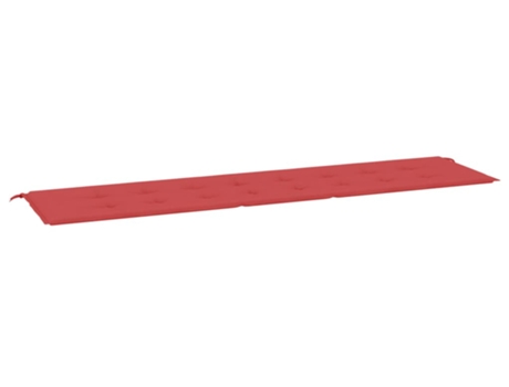 vidaXL Cojín de banco de jardín rojo 200x50x3 cm
