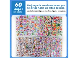 Pegatinas 3D, ideales para decorar cuadernos y hacer álbumes de recortes. MDUG (60 hojas para niños)