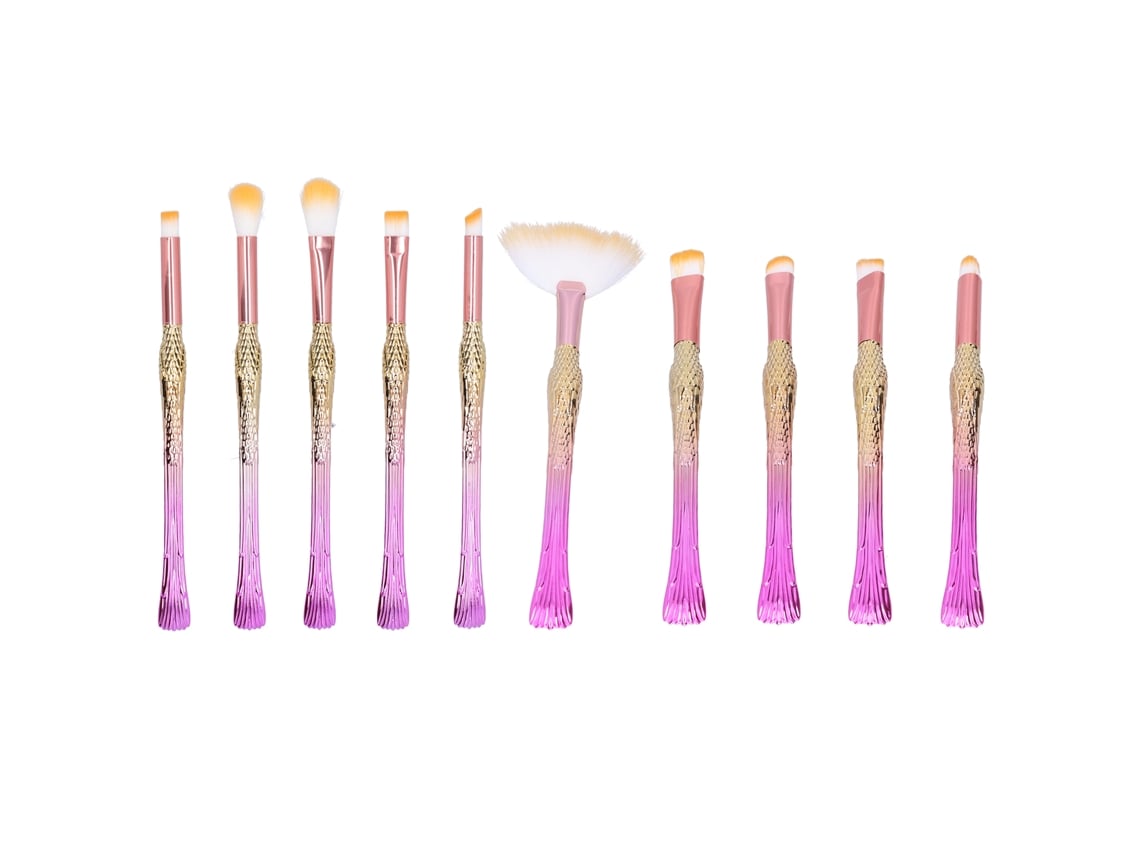 10 Brochas De Maquillaje Portátiles Para Sombras De Ojos Y Polvos Sueltos: Suaves Y Prácticas Para Viajes Y Para El Hogar.