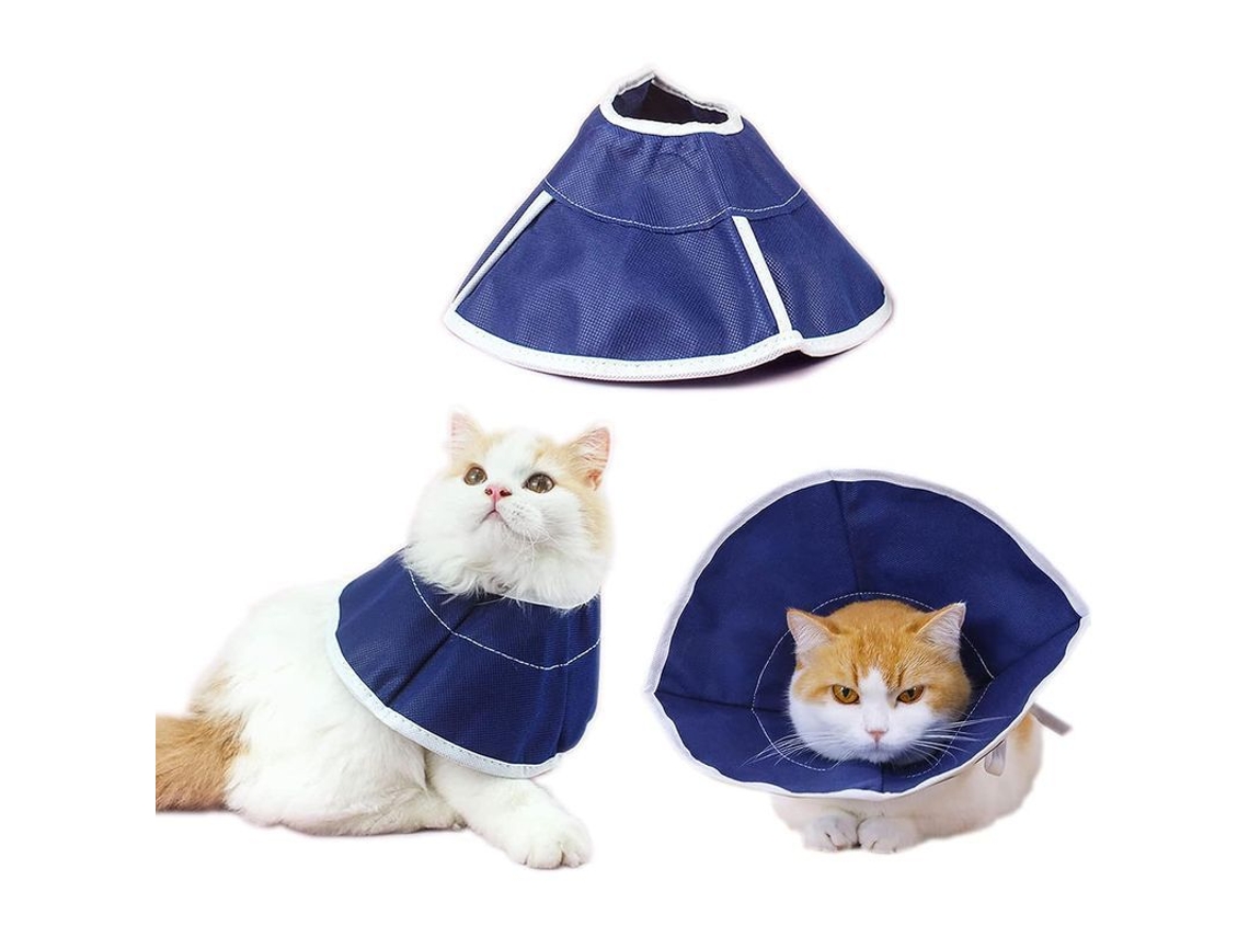 Collar Cónico De Gato Suave Tela No Tejida Ajustable Para Recuperación Talla S