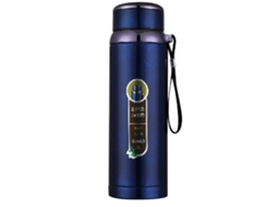 Botella Térmica De Acero Inoxidable De 1000 Ml Con Filtro De Té Extraíble, Boquilla Ancha, Ideal Para La Oficina, Color Azul.