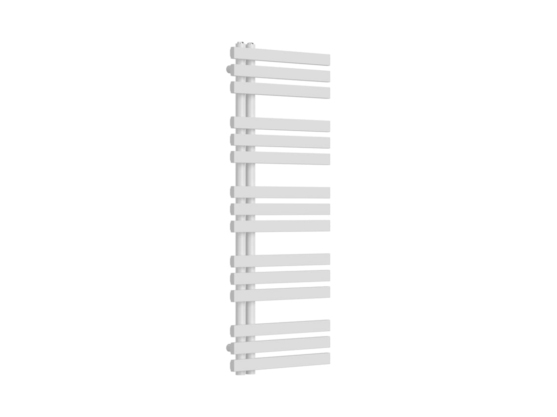 Radiador toallero mural Slidre de baño 561 W 15 lamas acero 120x50 cm Blanco NEU.HAUS