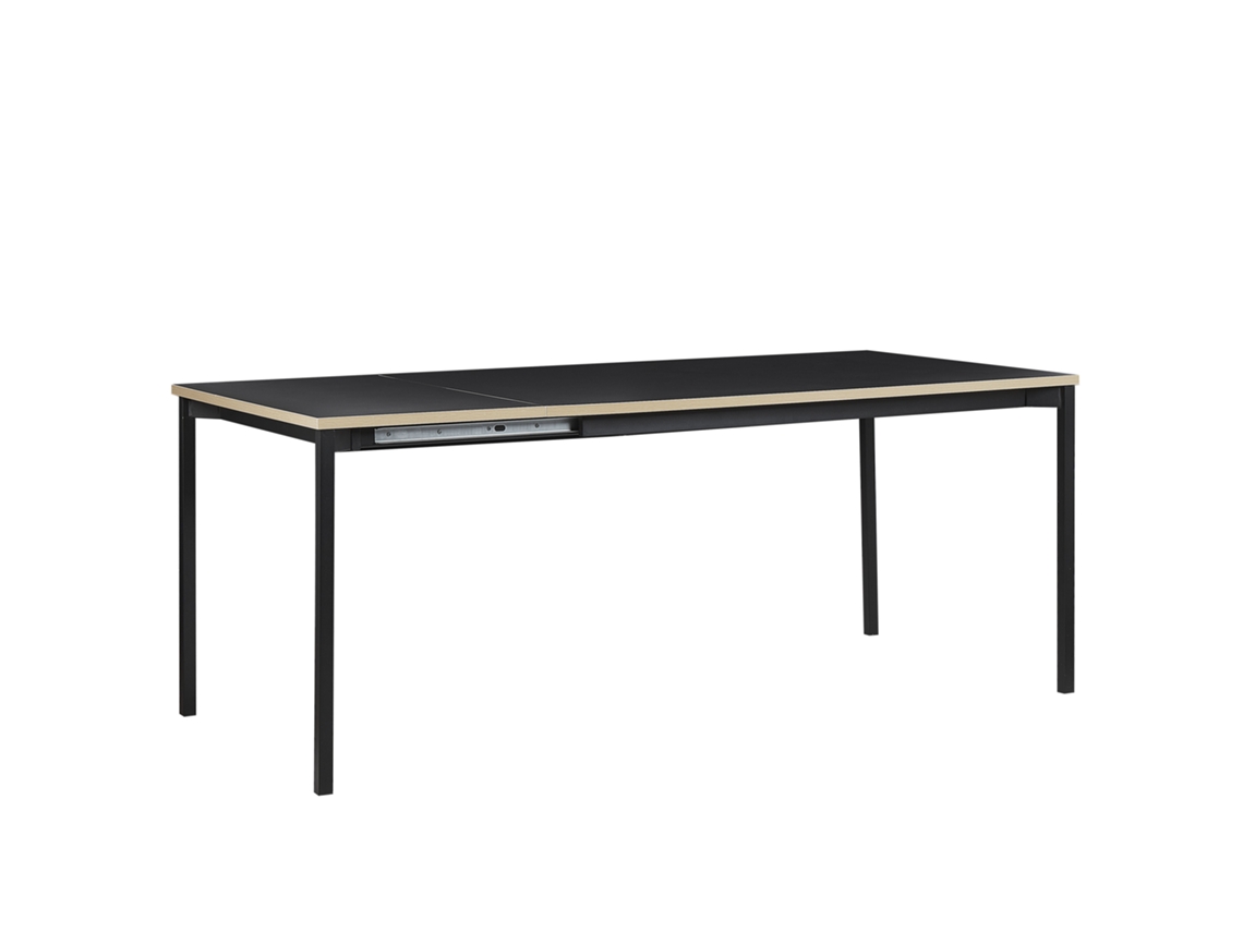 Mesa de comedor BELIANI Avis de MDF Negro 90x190x76