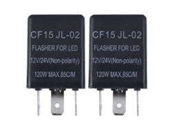Relé de señal de giro portátil pequeño de 2 piezas, de larga duración, seguro y confiable, relé intermitente universal, relé LED para control remoto.