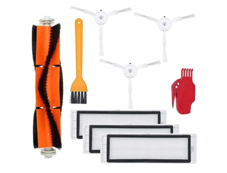 Para Xiaomi Roborock Mi S50 S51 S55 S5 repuestos de aspiradora 3 piezas filtro Hepa 3 piezas cepillo lateral 1 piezas accesorios de cepillo principal