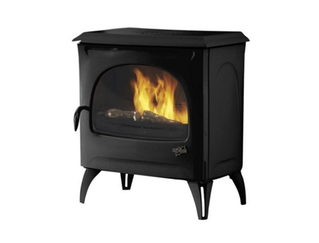 Estufa de leña negra mate de 7kw. 388113a - GODIN