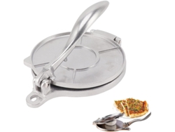 Prensa para tortillas de 16 cm, de hierro fundido, color plateado Tommy01