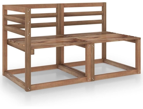 Conjunto 2 de muebles de jardín VIDAXL madera pino impregnada marrón