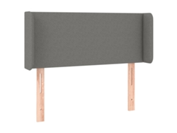 Cabecero con solapas, tela gris oscuro, MAISON EXCLUSIVE (103x16x78 cm)