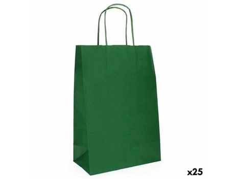 Bolsa de Papel Fama 31 x 11 x 42 cm Con asas Verde oscuro 125 g/m² (25 Unidades)