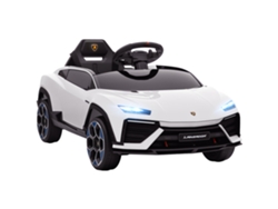 Coche Eléctrico Infantil Tipo Lamborghini 12v 2 Motores 4km/h Blanco