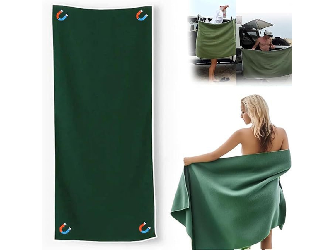 Toalha De Praia Com Fixação Magnética Para Atividades Externas. 76×190cmverdeczhhmart