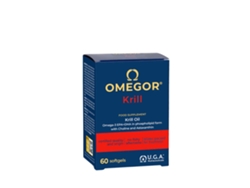 Aceite de Krill Puro Omega 3 60 Cápsulas Rico en Omega 3 EPA y DHA Sin Sabor Residual y Fácil de Digerir Omegor