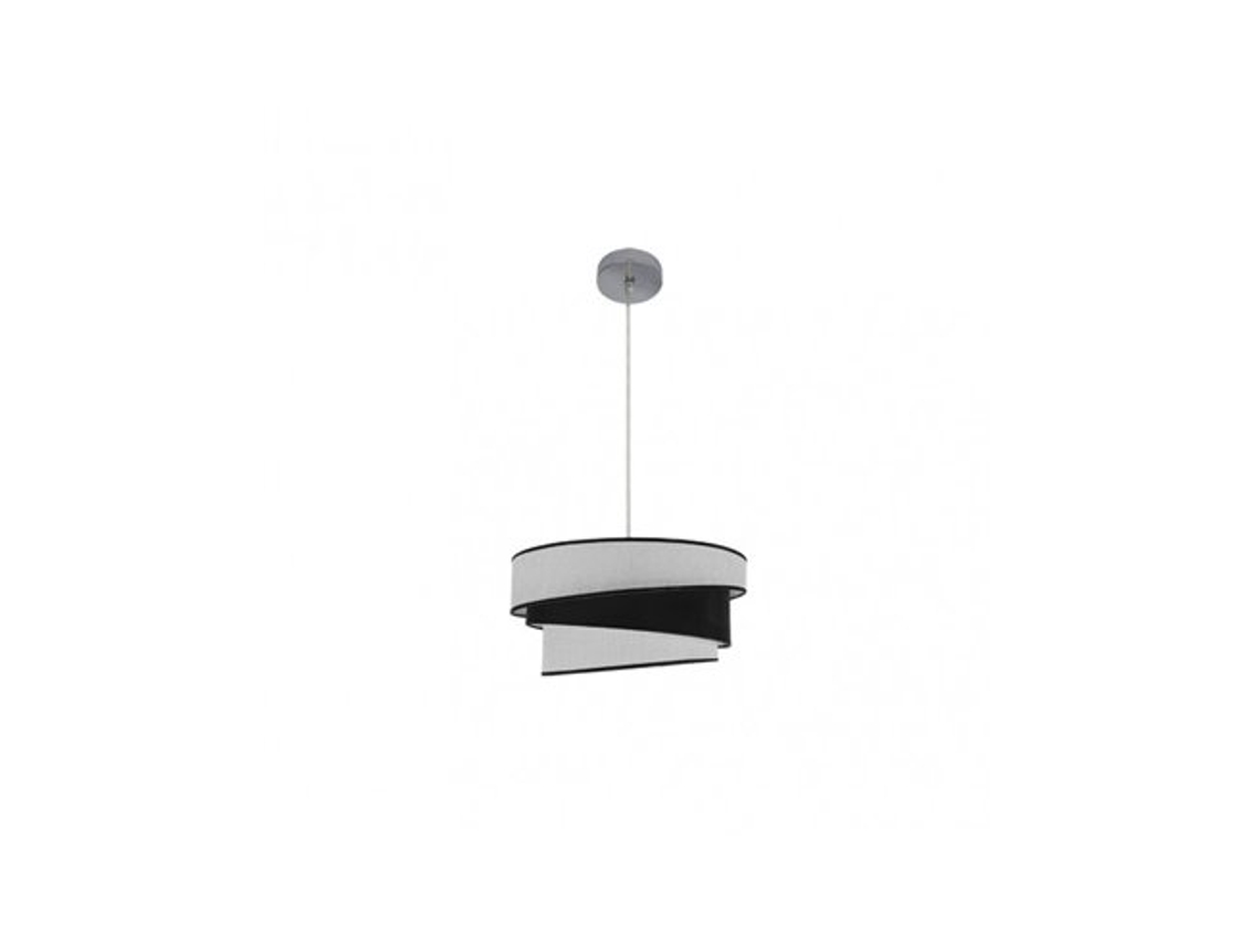 Lámpara colgante Hara 1xe27 Cromo/Blanco Negro Regx40x40 Cm Fabrilamp