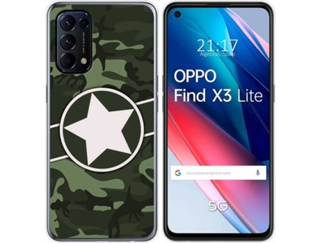 Carcasa Oppo Find X3 Lite TUMUNDOSMARTPHONE Camuflaje 01 Multicolor