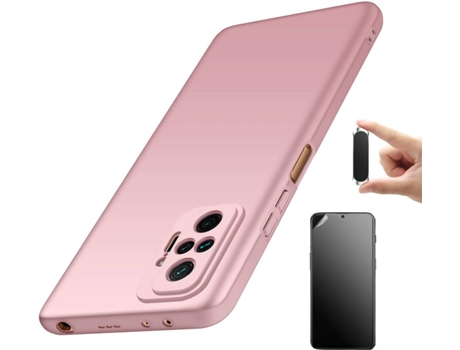 Funda + Protector de Pantalla + Soporte Magnético Xiaomi 11T Pro Turtleshell Rosa