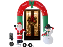 Arco Navideño, Adornos Inflables Para Jardín De Papá Noel Y Muñeco De Nieve De 2,4 Metros, Arco Inflable