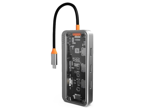 Adaptador de estación de acoplamiento USB C, estación de acoplamiento para computadora portátil USB-C 10 en 1, HDMI 4K, VGA, Gigabit Ethernet, 3 * ...