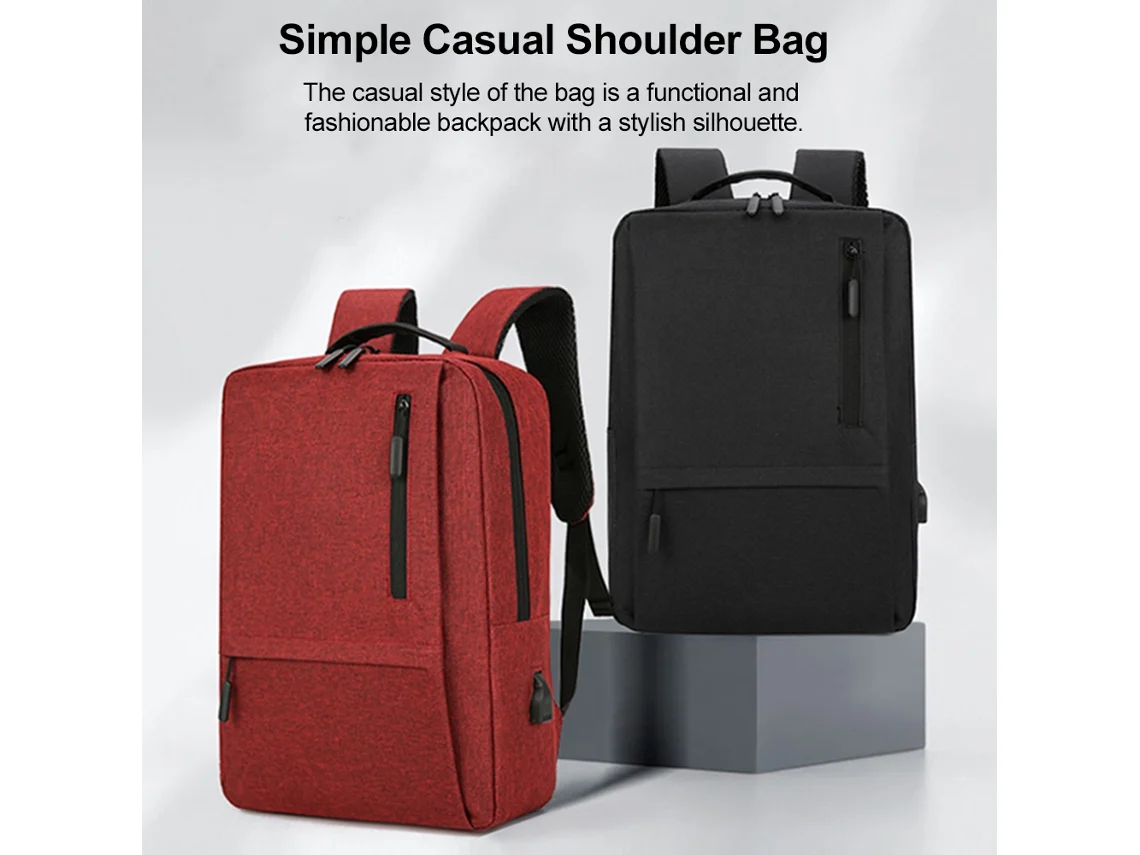 Mochila Para Portátil De 15.6 Pulgadas Resistente Al Agua Con Carga Usb Y Múltiples Bolsillos Para Hombres Y Mujeres