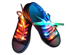 1 Par De Cordones Led Impermeables Con Luz, Funcionan Pilas, Ideales Para Fiestas, Hip Hop, Baile, P