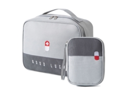 Caja de Almacenaje Guardar Medicamentos Impermeables NEVEANCE Gris (25x20x13cm)