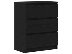 Maison Exclusive - Aparador Roble Negro 60x35x76 Cm Madera De Ingeniería