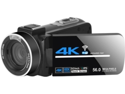 Videocámara Para Vlogging, Visión Nocturna Infrarroja, Webcam Uhd 4k, 56 Mp
