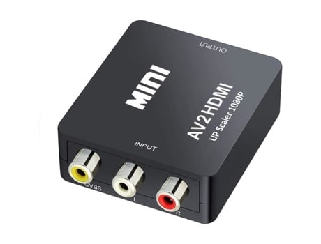 Adaptador Mini Av Rca Cvbs a HDMI convertidores de Audio y vídeo compatible con 720 1080P para cámara Xbox 360 Ps1 Ps2 Wii N64 gA23
