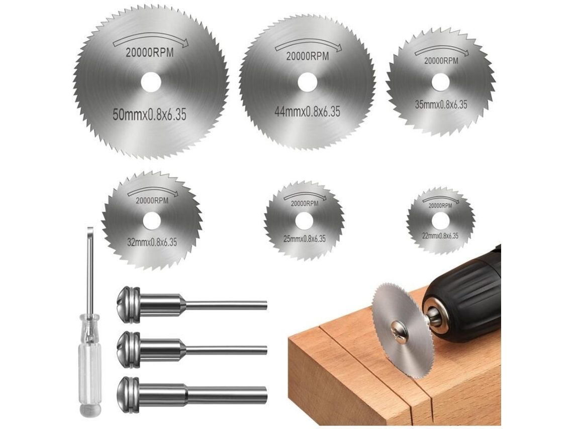 Discos De Corte Para Herramientas Rotativas Hss, Cuchillas De Taladro Para Madera Plástico Y Metal 8 Piezas