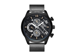 Reloj Deportivo Hombre De Metal Fashion Con Movimiento De Cuarzo Impermeable Bagari (negrooro)