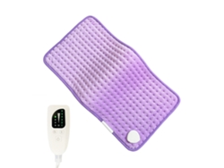 Manta eléctrica para aliviar el dolor de espalda, 6 niveles de temperatura ajustables, 4 funciones de temporizador, Digitallab (morado/43x84cm)
