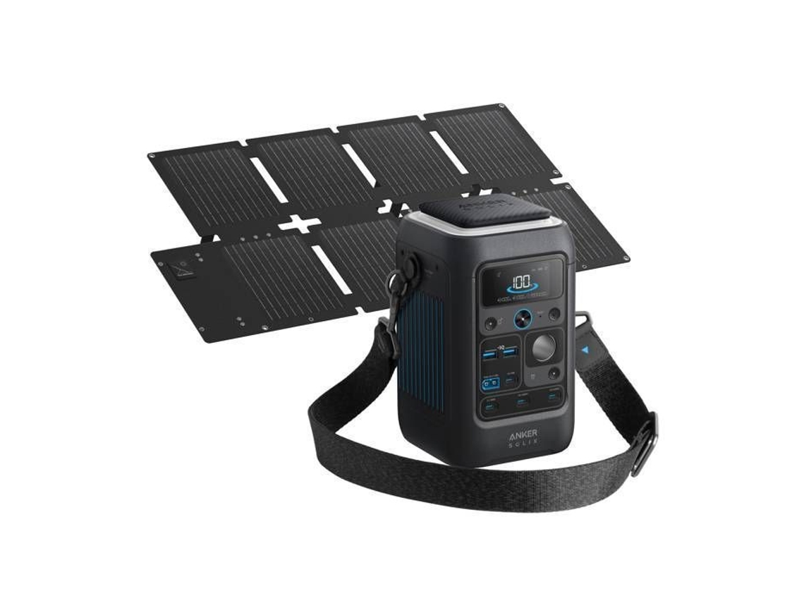 Kit de batería de CC Anker Solix C300x con panel solar de 60 W