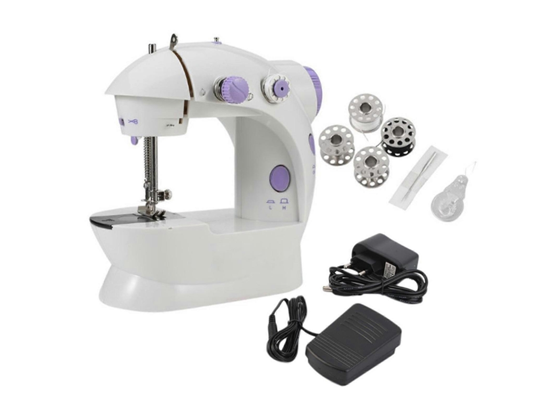 Mini máquina de coser doméstica, máquina de coser eléctrica portátil y multifuncional para principiantes, Nostalgia88