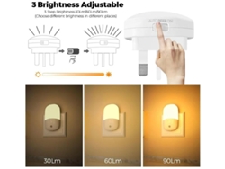 Enchufe De Luz Nocturna En Paredes Y Luz Nocturna Con Sensor Fotocélula Del Anochecer Al Amanecer Luz Nocturna Ahorra Energía Infantil Yizhood