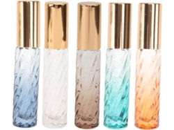 Conjunto De 5 Frascos De Vidro Spray De 4ml, Design Compacto Em Sarja, Versáteis Para Óleos.