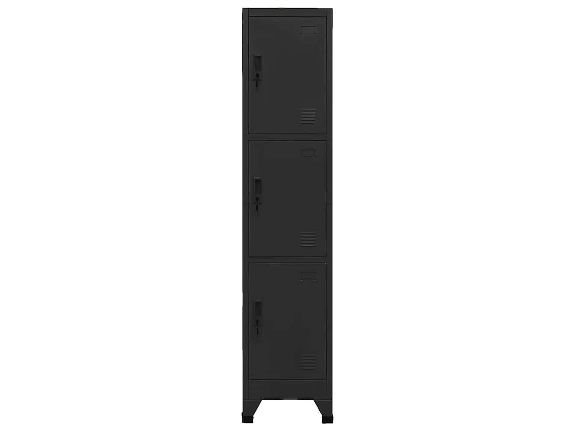 Taquilla 38x45x180 cm Acero Negro MAISON EXCLUSIVE