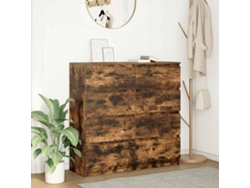 Aparador | Mueble De Comedor | Buffet Roble Ahumado 100x35x99 Cm Madera De Ingeniería Wsd64667