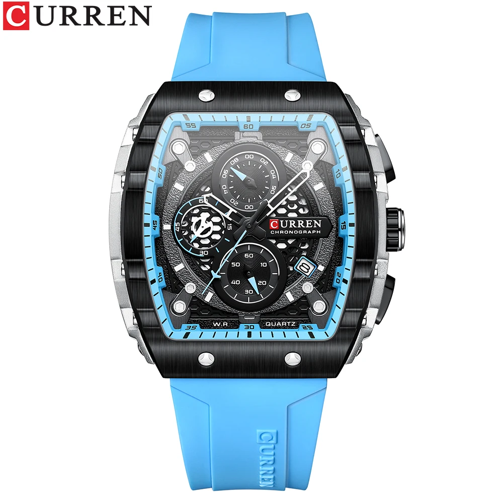 Reloj Para Hombre, Diseño Cuadrado Único, Resistente Al Agua.
