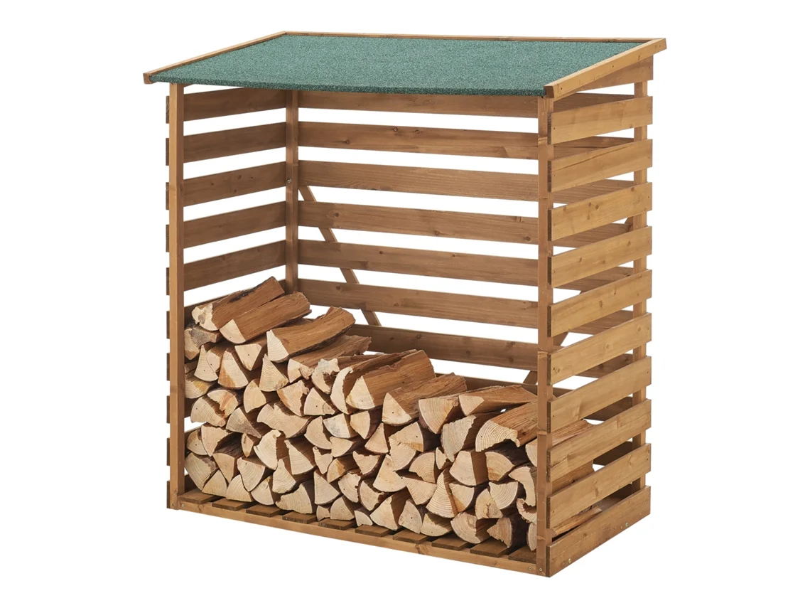 Caseta para Leña [EN.CASA] (Madera - Multicolor - 123 x 116 x 64 cm)
