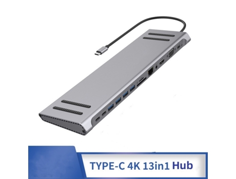 Hub CO-PHÉNIX USB-C y lector de tarjetas 13 en 1 (gris)