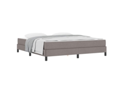 Maison Exclusive - Cama Tipo Box Spring Con Colchón Taupé 180 X 200 Cm Tela