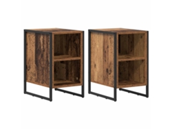 Maison Exclusive - Mesa De Noche 2 Pcs Madera Vieja 39.5 X 30 X 50 Cm